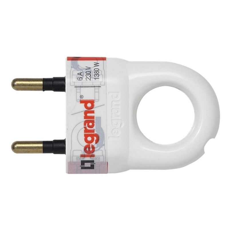 foto del prodotto legrand spina in plastica per estrazione senza terra 6a maschio