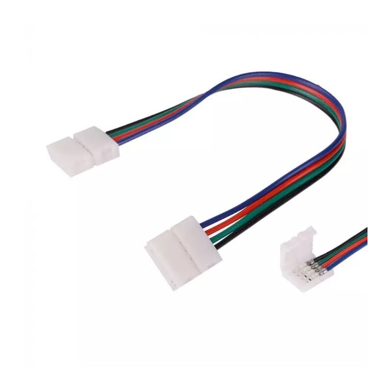 foto del prodotto legrand v tac connettore flessibile con attacchi per striscia led smd5050 a 4 pin rgb mod.3502