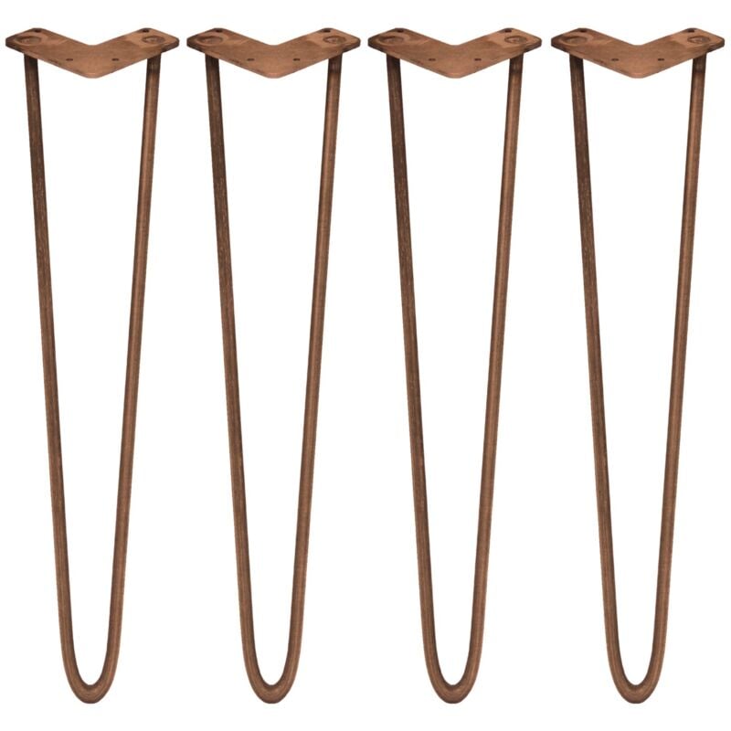 foto del prodotto legs 4 x gambe da tavolo a forcina, dischetti ski glide,viti e piedini protezione gratis stile moderno retr in acciaio gambe per tavolini panche