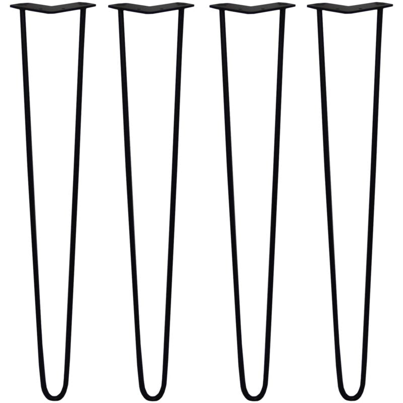 foto del prodotto legs set di 4 gambe per mobili gamba per tavolo in acciaio gambe a forcina include viti e piedini protezione gratuiti 31 71cm 71cm 2 rebbi
