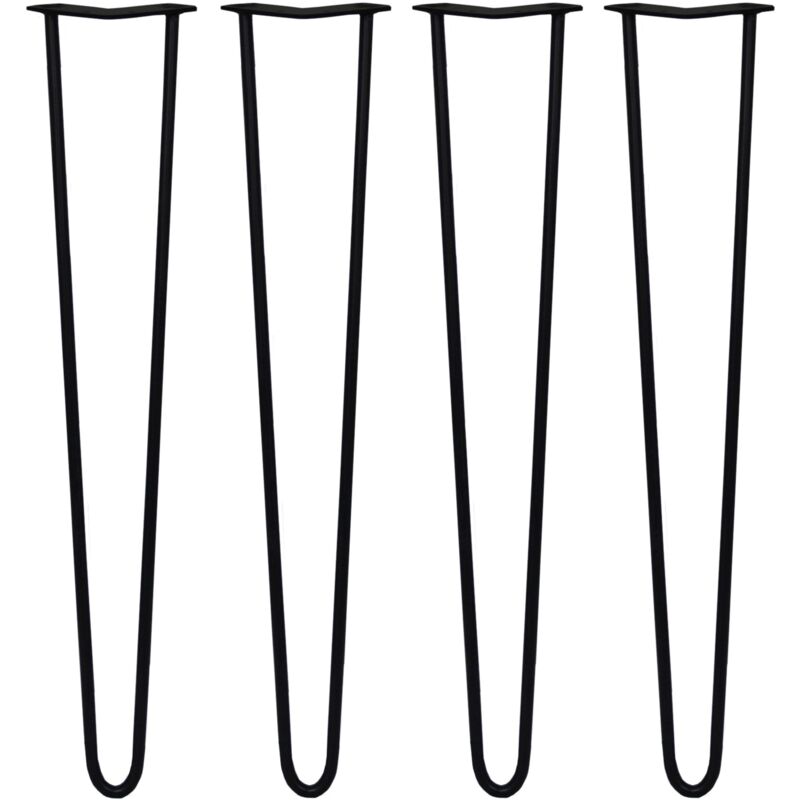 foto del prodotto legs set di 4 gambe per mobili gamba per tavolo in acciaio gambe a forcina include viti e piedini protezione gratuiti 31 71cm 71cm 2 rebbi