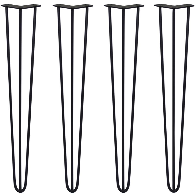 foto del prodotto legs set di 4 gambe per mobili gamba per tavolo in acciaio gambe a forcina include viti e piedini protezione gratuiti 31 71cm 71cm 3 rebbi
