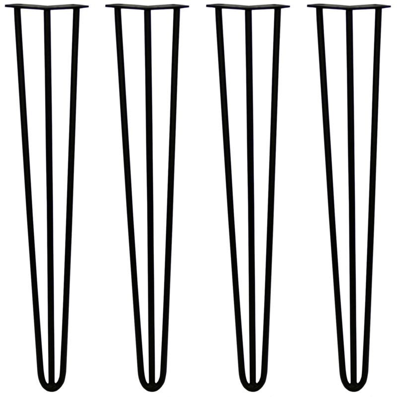 foto del prodotto legs set di 4 gambe per mobili gamba per tavolo in acciaio gambe a forcina include viti e piedini protezione gratuiti 31 71cm 71cm 3 rebbi