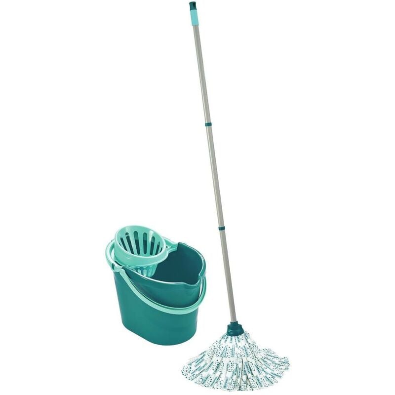 foto del prodotto leifheit classic mop set mocio lavapavimenti con secchio 12 lt