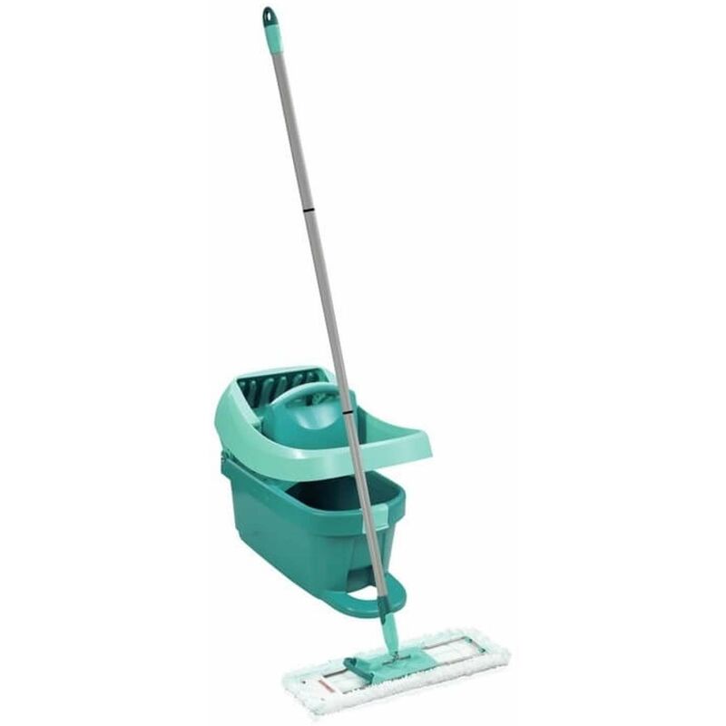 foto del prodotto leifheit pulizia set mocio e secchio profi con strizzatura a pedale e rotelle 55096