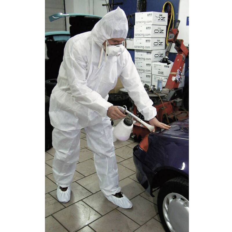 foto del prodotto leipold doehle 2515 xl tuta da lavoro sms cat iii tipo 5 e 6 cleango taglia xl bianco