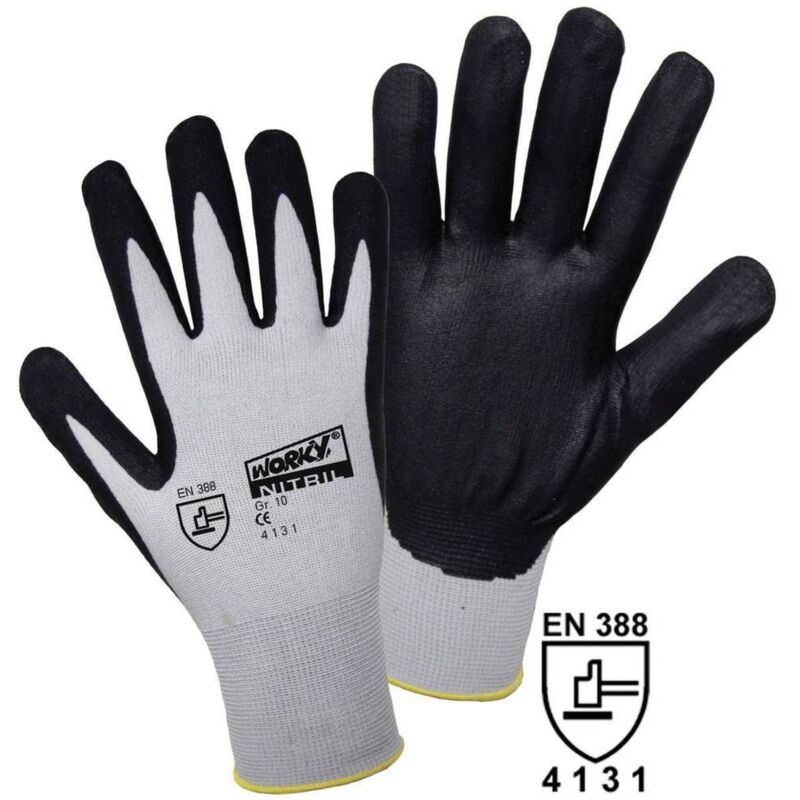 foto del prodotto leipold doehle foam nylon nitrile 1158 11 nylon guanto da lavoro taglia guanti 11, xxl en 388 cat ii 1 paio a
