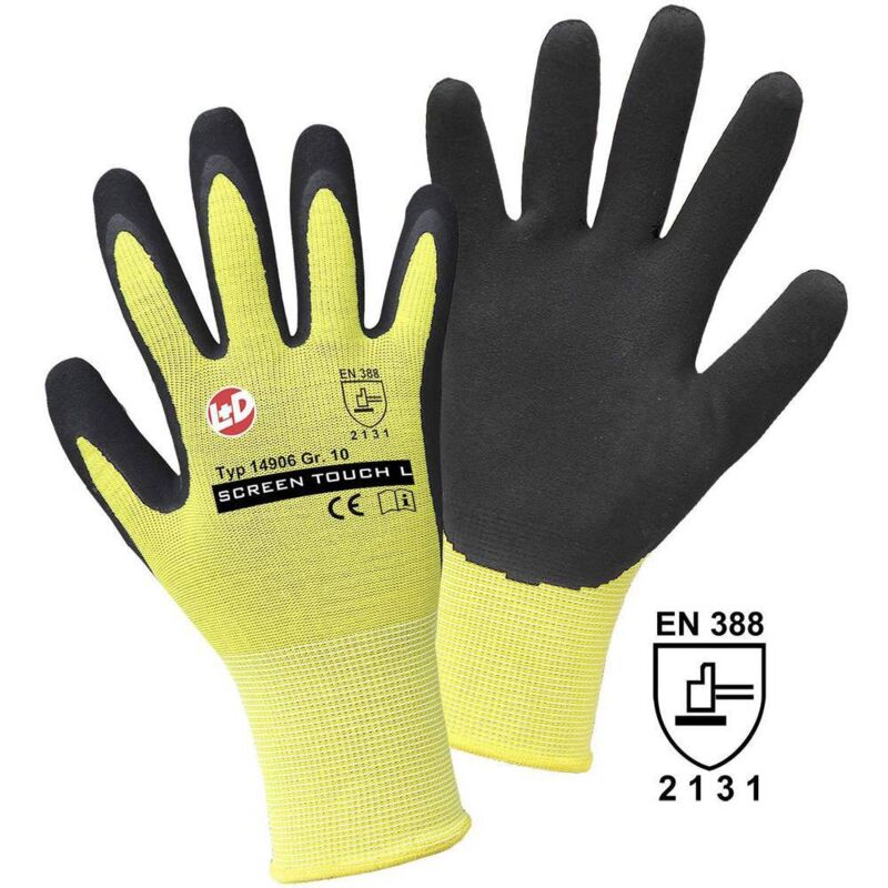 foto del prodotto leipold doehle screen touch l 14906 9 nylon guanto da lavoro taglia guanti 9, l en 388 cat ii 1 pz.