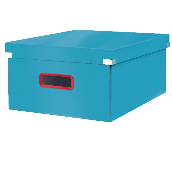 foto del prodotto leitz click store armadietto portaoggetti rettangolare faesite, polipropilene pp blu