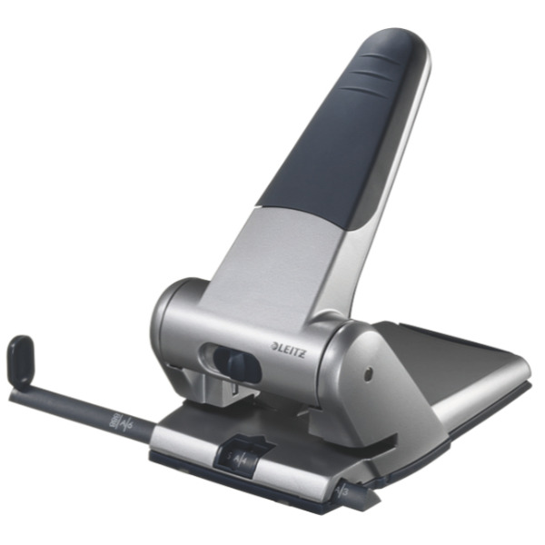 foto del prodotto leitz heavy duty hole punch 5180 perforatore e accessori 65 fogli argento
