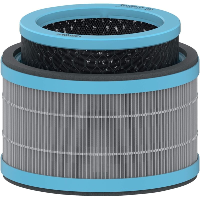 foto del prodotto leitz trusens filtro a tamburo hepa 3-in-1 per purificatore d'aria leitz z-1000, 1 x prefiltro a rete, 1 x filtro hepa e 1 x filtro ai carboni