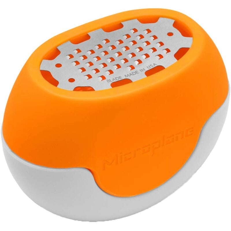 foto del prodotto lekue microplane grattugia zester flexi zesti fine arancio acciaio inossidabile e silicone per limoni, arance e altri agrumi