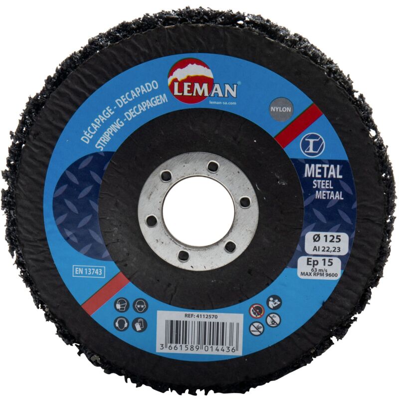 foto del prodotto leman disco di decapaggio in nylon 125mm