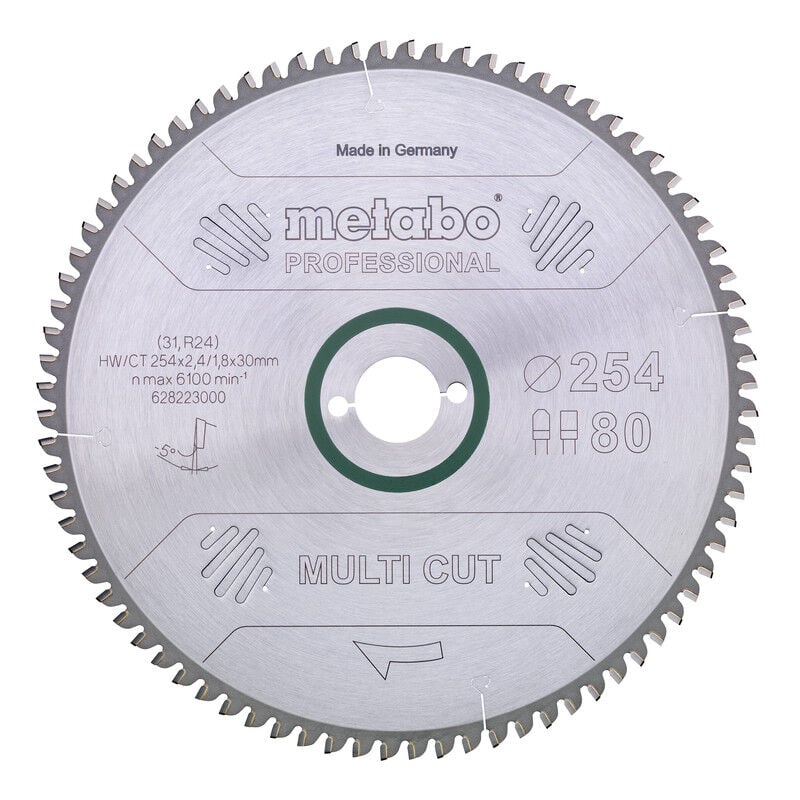 foto del prodotto leman lama multi cut hw ct 254x30,80fz tz 5 per sega circolare metabo