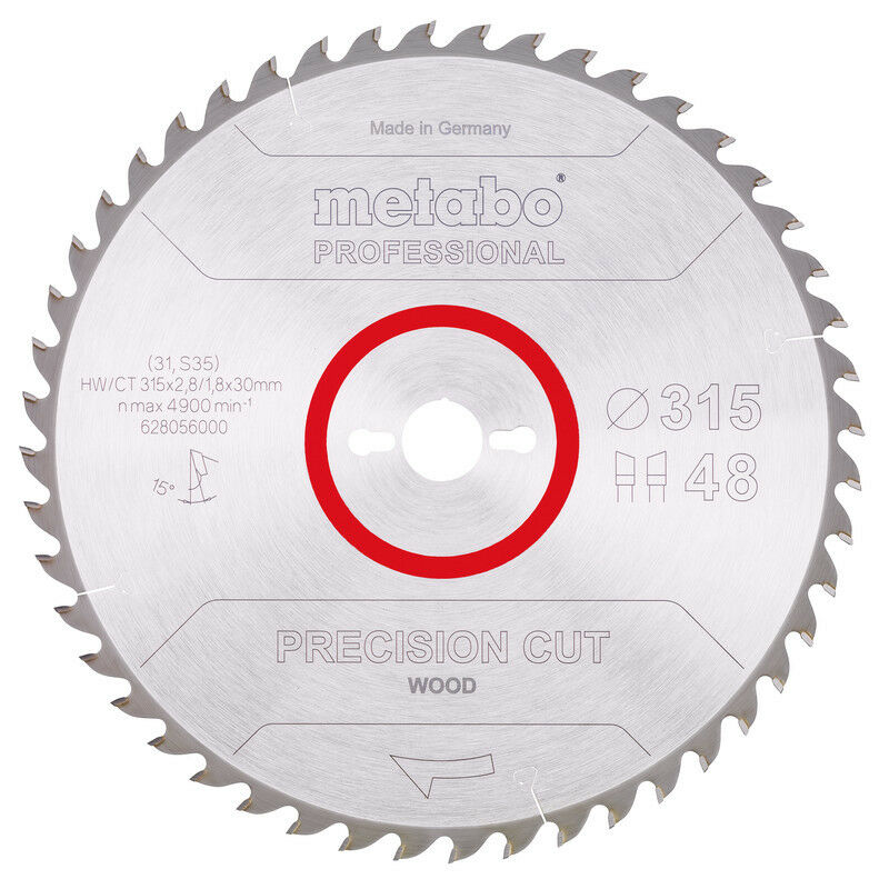 foto del prodotto leman metabo lama per sega circolare hw ct 315x2,8x30 mm 48 wz