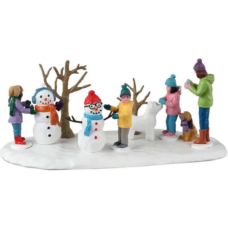 foto del prodotto lemax decorazione amici di neve per villaggio di natale e presepe, in resina da h 8 cm