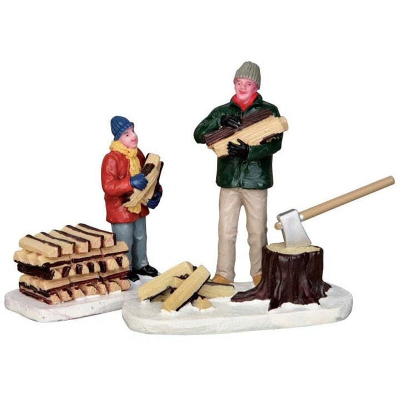 foto del prodotto lemax lemax stacking firewood cod. 52323