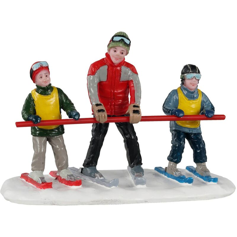 foto del prodotto lemax pista di pattinaggio per principianti statuetta per villaggio di natale in poliresina