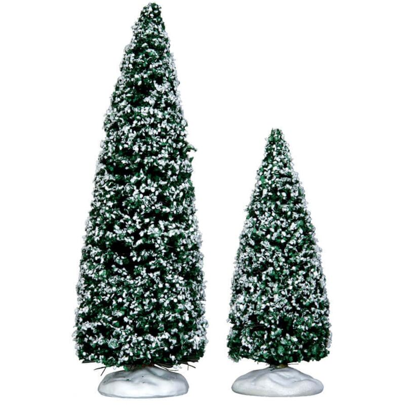 foto del prodotto lemax snowy juniper tree medium small - albero di ginepro innevato medio e piccolo gioco invernale decorazione per villaggio natale