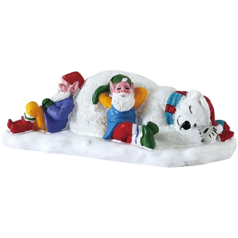 foto del prodotto lemax statuetta con elfi che prendono una pausa decorazione per villaggi natalizi e presepe