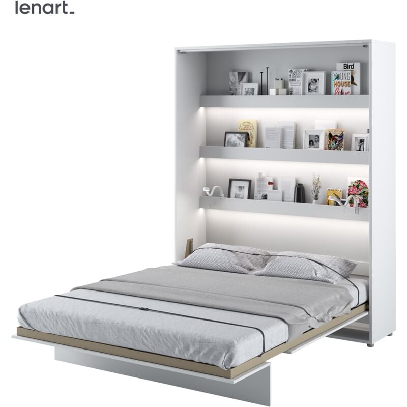 foto del prodotto lenart letto a scomparsa bed concept 12 160x200 verticale bianco opaco