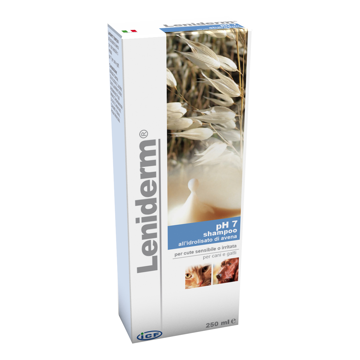 foto del prodotto leniderm shampoo 250 ml