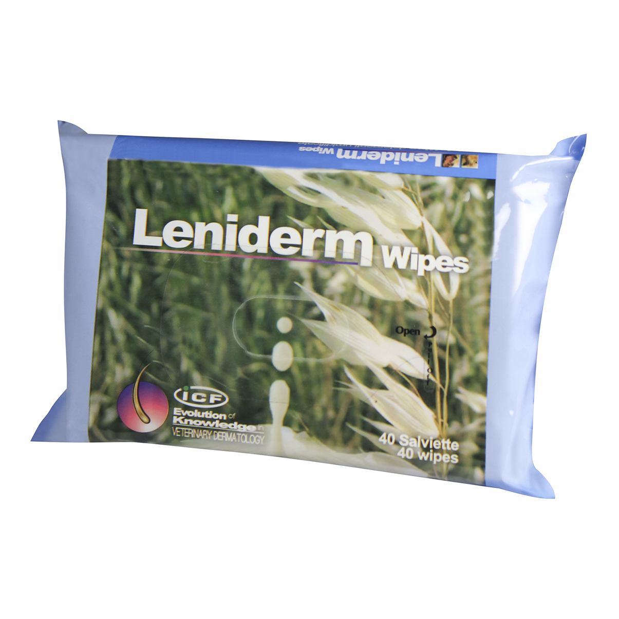 foto del prodotto leniderm wipes 40 strappi