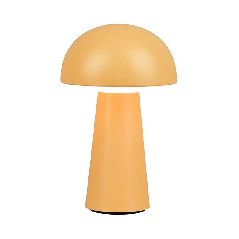 foto del prodotto lennon lampada led da appoggio da esterno ricaricabile con usb con accensione touch 4 intensita giallo brillante h. 21,5cm ip44