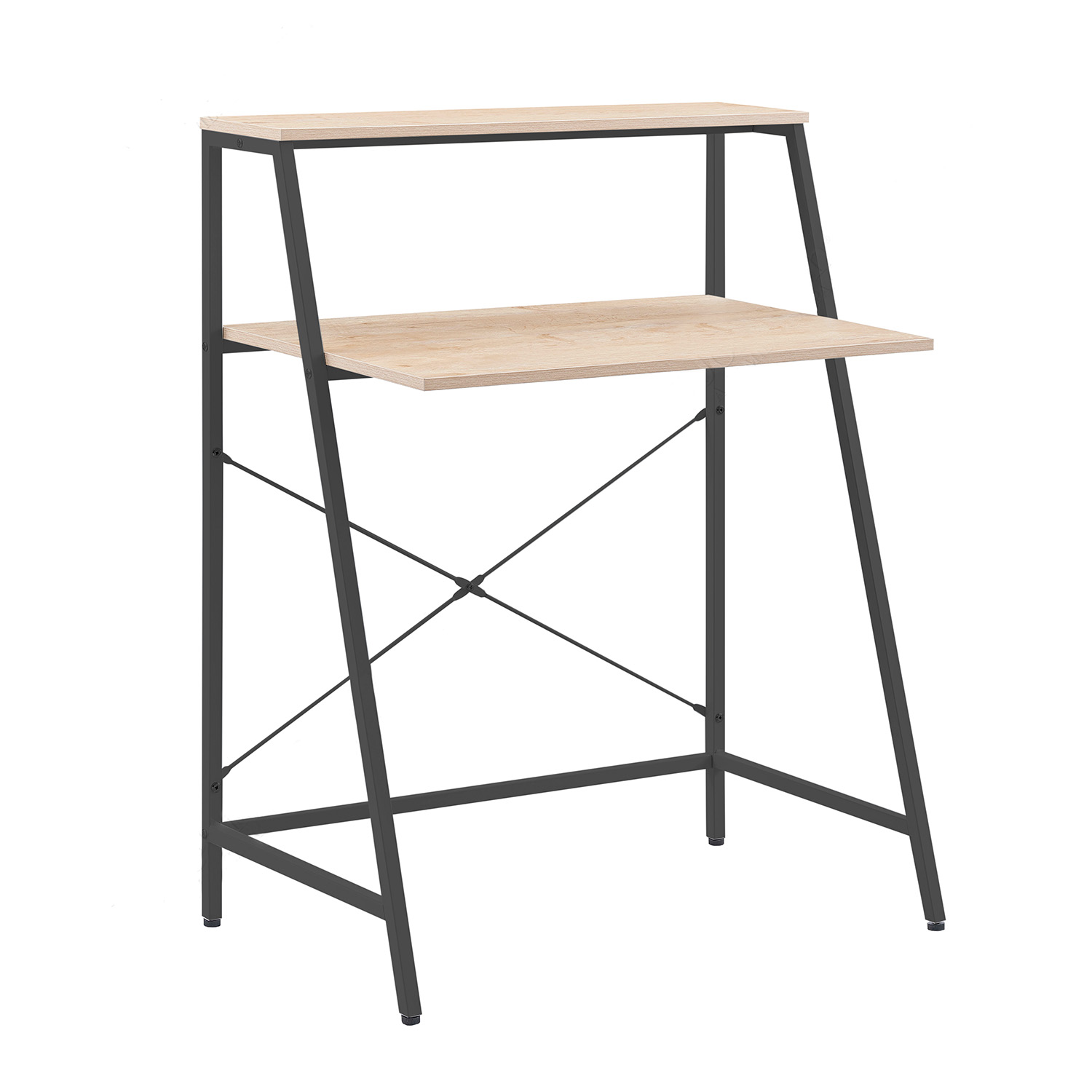 foto del prodotto lenny scrivania in legno e metallo con ripiano 80x48x104 cm