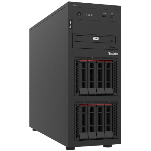 foto del prodotto lenovo st250 v3 xeon e 2436 6c 2.9ghz 12mb cache 65w , 1x32gb, o b, 2.5 hs 8 , 5350 8i, hs 800w titanium, xcc2 platinu,no dvd