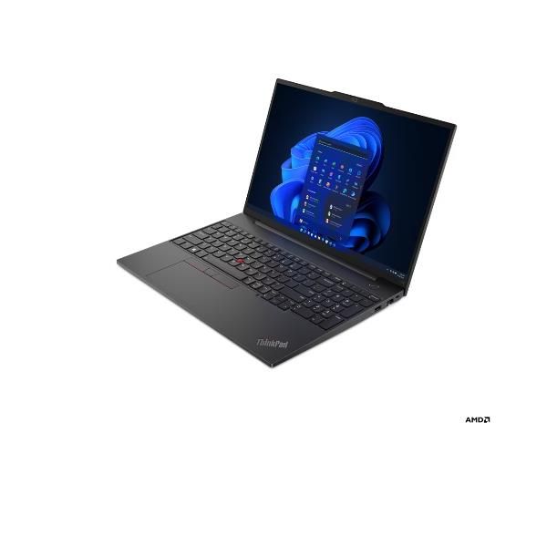 foto del prodotto lenovo thinkpad e16 gen 1 amd amd ryzen 5 7430u computer portatile 40,6 cm 16 wuxga 16 gb ddr4-sdram 512 gb ssd wi-fi 6 802.11ax windows 11 pro italiano nero