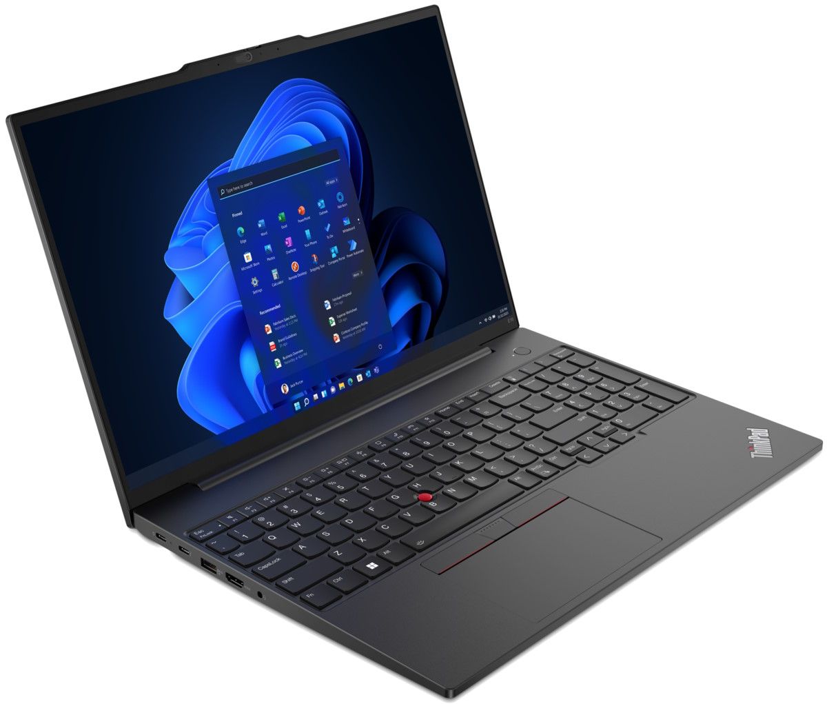 foto del prodotto lenovo thinkpad e16 gen 1 intel intel core i7 i7 1355u computer portatile 40,6 cm 16 wuxga 16 gb ddr4 sdram 512 gb ssd wi fi 6 802.11ax windows 11 pro italiano nero