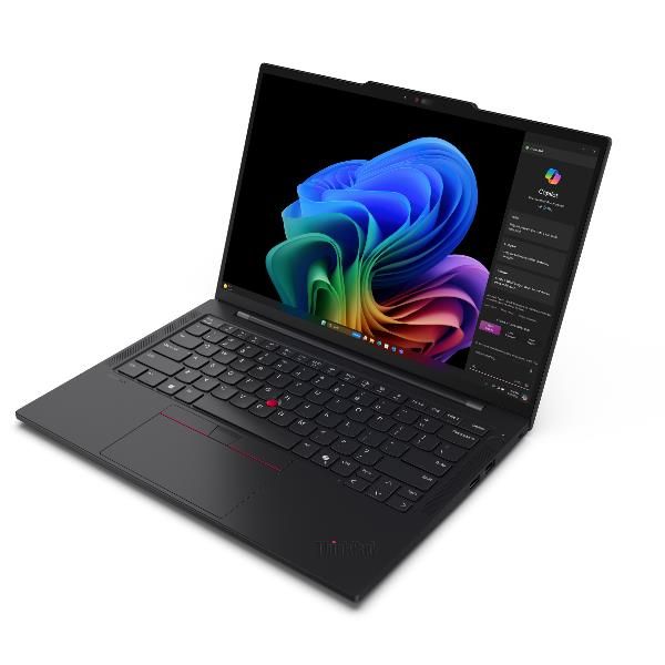 foto del prodotto lenovo thinkpad t14s gen 6 snapdragon copilot pc qualcomm snapdragon x1e 78 100 computer portatile 35,6 cm 14 wuxga 32 gb lpddr5x sdram 1 tb ssd wi fi 7 802.11be windows 11 pro italiano nero