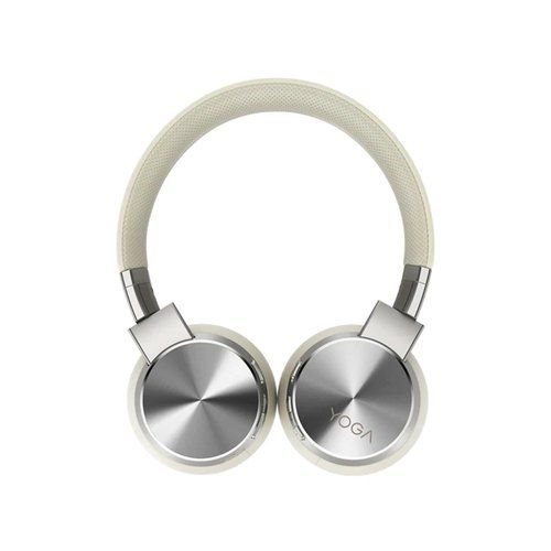 foto del prodotto lenovo yoga auricolare con cavo e senza cavo a padiglione bluetooth crema, bianco