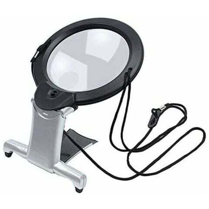 foto del prodotto lente d'ingrandimento gigante kzq con lampada a led lente d'ingrandimento da lettura a mani libere per collo e ufficio