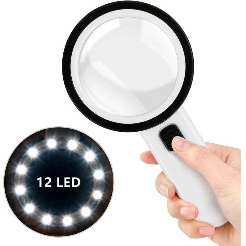 foto del prodotto lente d ingrandimento, lente d ingrandimento tascabile da 100 mm con luce a led 30 volte
