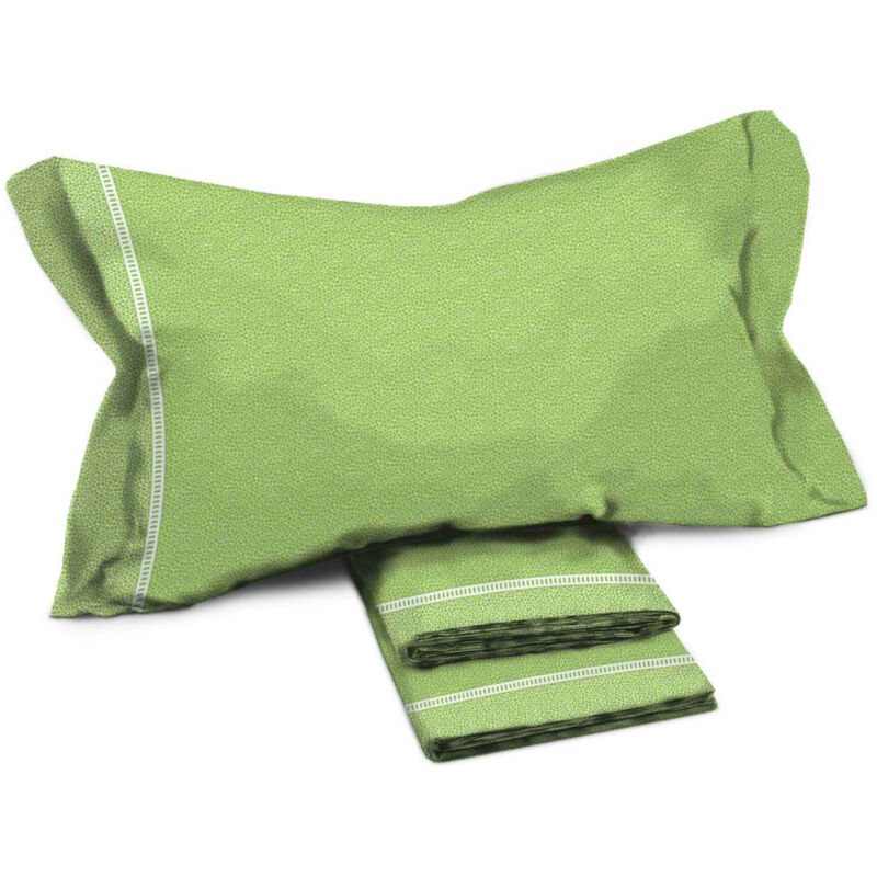 foto del prodotto lenzuola matrimoniali cotone completo maxi tex family design moderno time colore verde