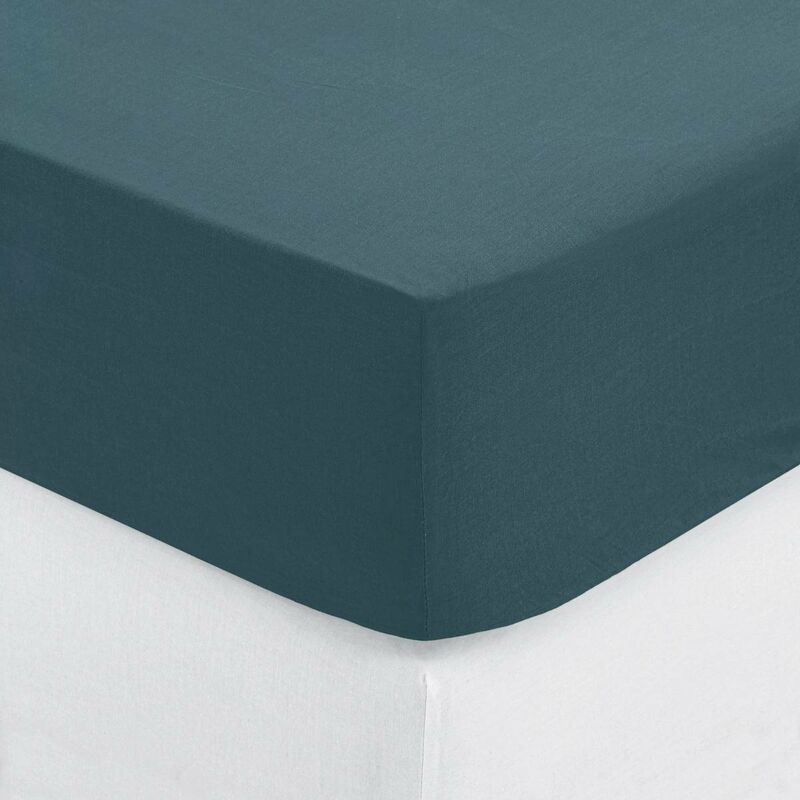 foto del prodotto lenzuolo a pieghe carina in cotone 140x190cm blu tempesta atmosphera cr ateur d int rieur