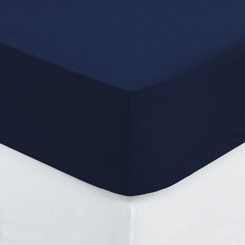foto del prodotto lenzuolo a pieghe carina in cotone blu inchiostro 140x190cm atmosphera cr ateur d int rieur
