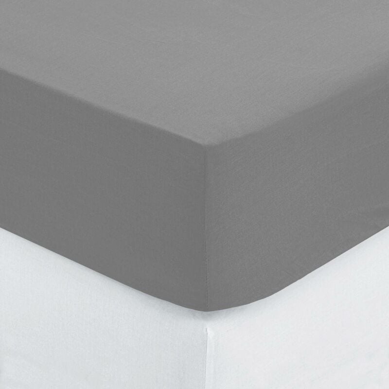 foto del prodotto lenzuolo a pieghe carina in cotone grigio topo 140x190cm atmosphera cr ateur d int rieur