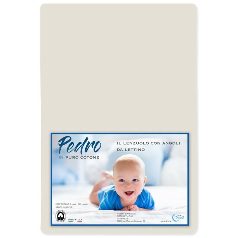 foto del prodotto lenzuolo angoli pedro per lettino bambino tutti i colori panna