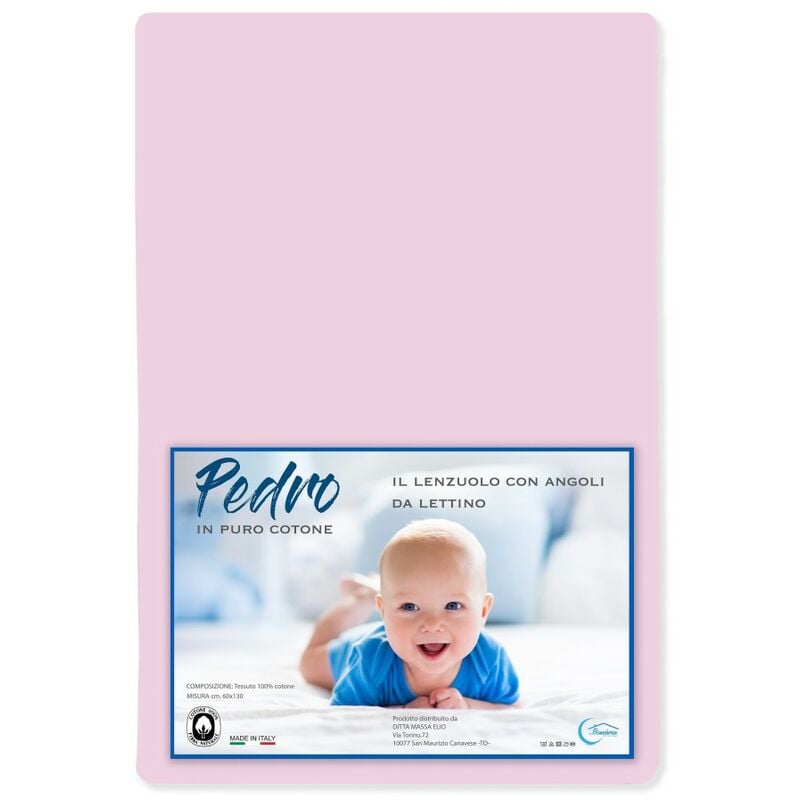 foto del prodotto lenzuolo angoli pedro per lettino bambino tutti i colori rosa