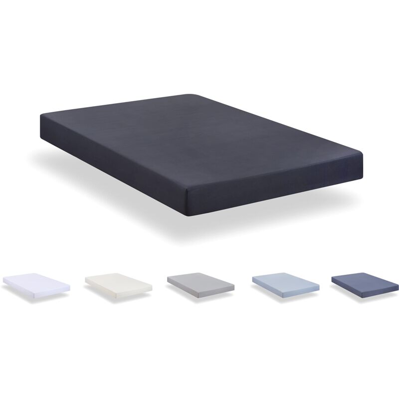 foto del prodotto lenzuolo con angoli in microfibra spazzolata extra morbido letto 105 x 190 200 cm, grigio scuro todocama