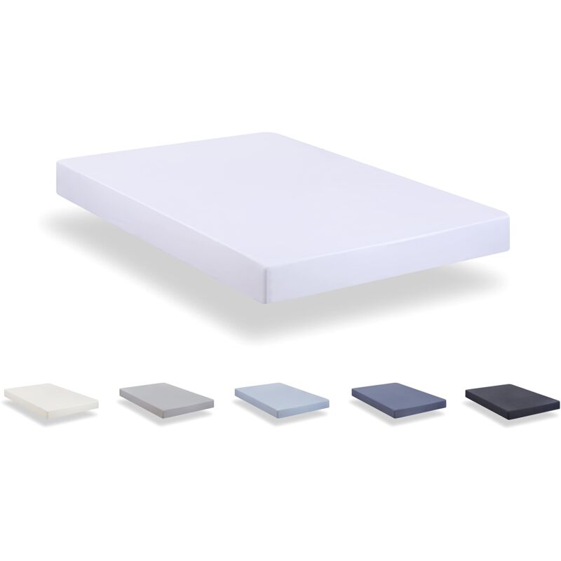 foto del prodotto lenzuolo con angoli in microfibra spazzolata extra morbido. letto 135 x 190 200 cm, bianco todocama