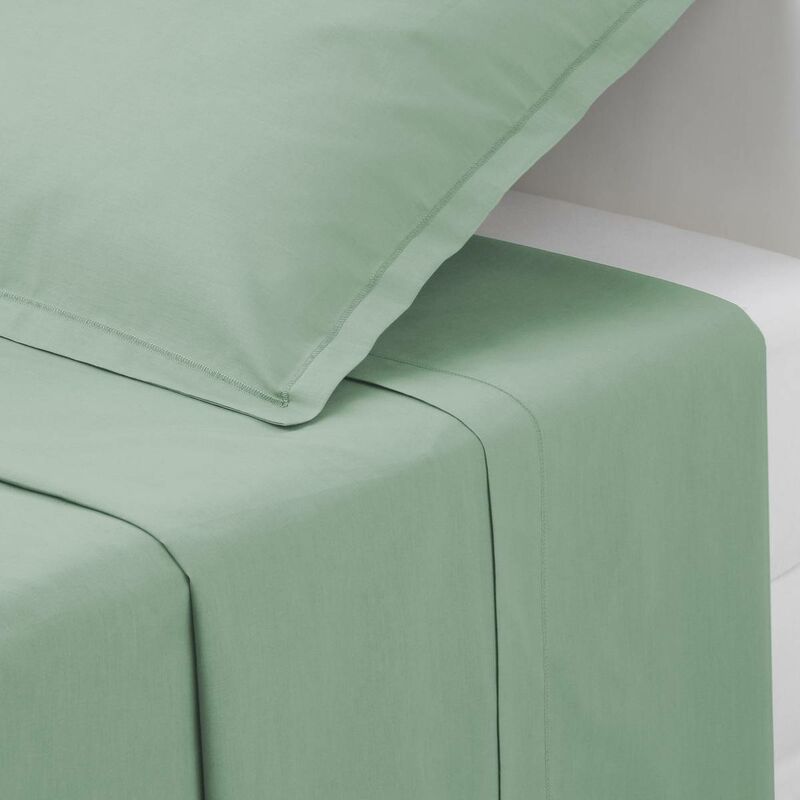 foto del prodotto lenzuolo piatto carina in cotone verde celeste 240x290cm atmosphera cr ateur d int rieur