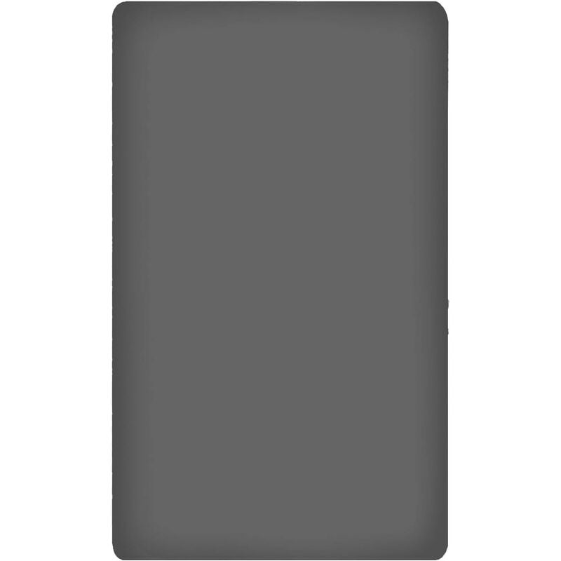 foto del prodotto lenzuolo sotto con angoli elasticizzati singolo 100 cotone grigio 90 x 200 27 cm made in italy 1 posto klulk