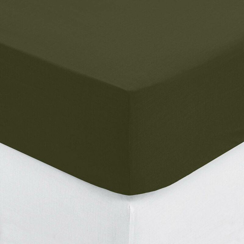 foto del prodotto lenzuolo teso carina in cotone 140x190cm verde cachi atmosphera cr ateur d int rieur