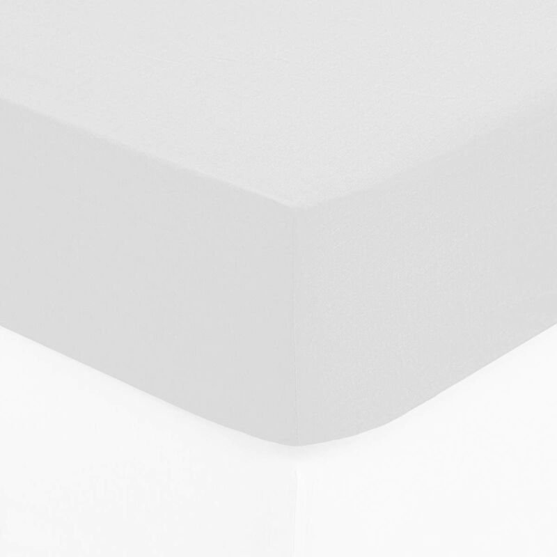 foto del prodotto lenzuolo teso carina in cotone bianco 160x200cm atmosphera cr ateur d int rieur