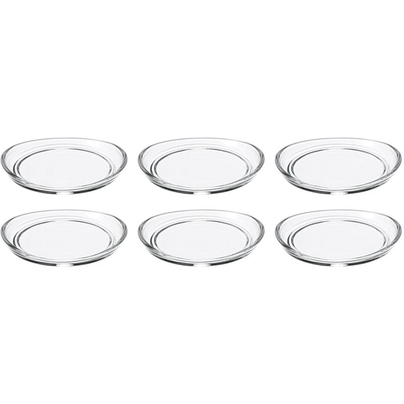foto del prodotto leonardo 021127 loop, set di 6 sottobicchieri, in vetro trasparente, 10 x 10,5 x 1,5 cm, 6 unit 