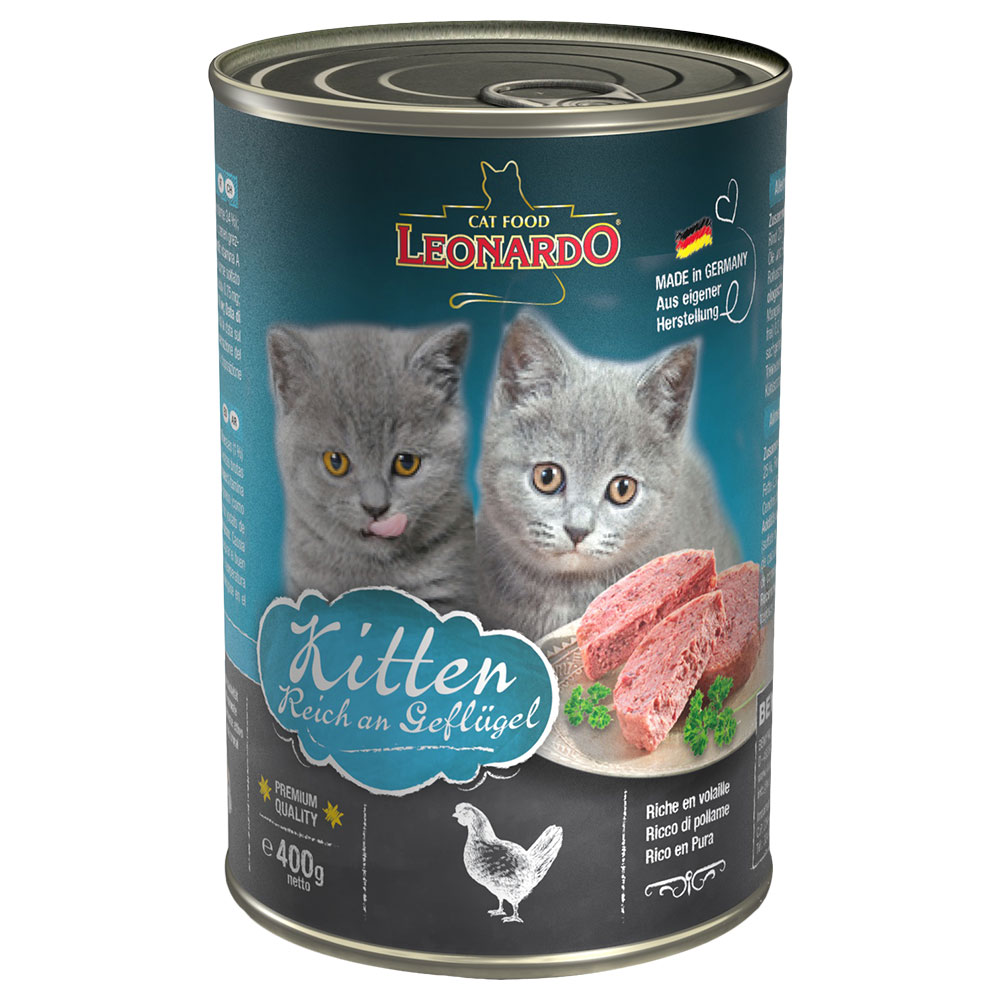 foto del prodotto leonardo all meat 24 x 400 g alimento umido per gatti - kitten